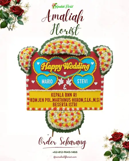 Papan Bunga Pernikahan Lamajang